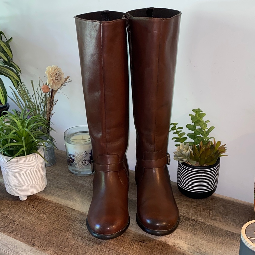 Clarks Plaza Pilot Tall Riding Boots Just Below the Knee Size 11 - Picture 4 of 16